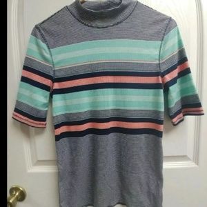 Stripped short sleeve top ....